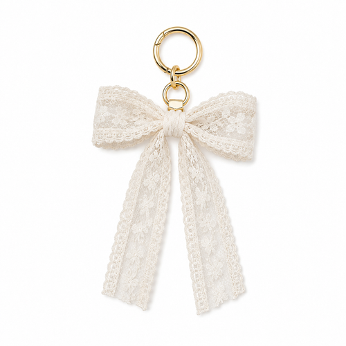 Embroidered lace bow